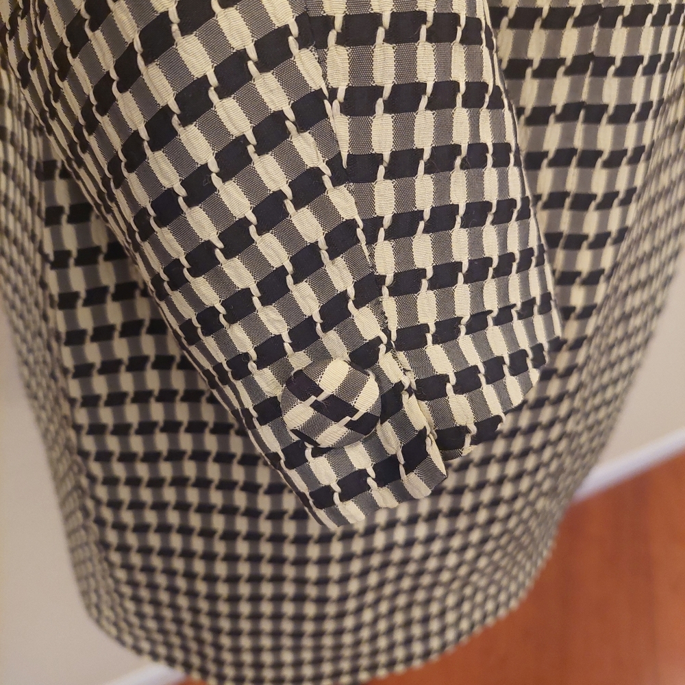 VINTAGE Collector CHRISTIAN DIOR 80s 1 button BLAZER - Geometric Print - 6 - Picture 11 of 11